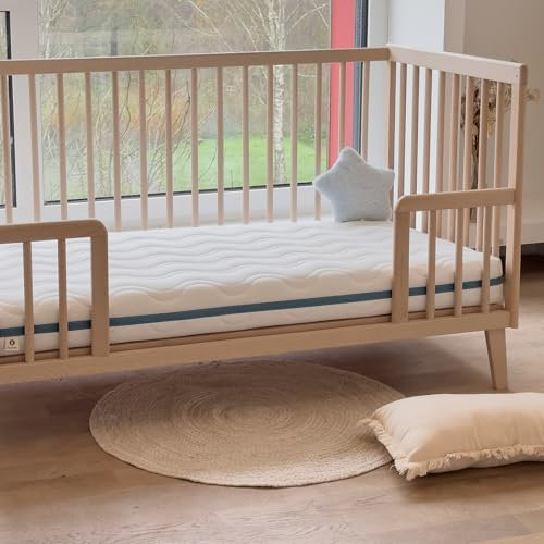 Kadolis - COCOLEGEND Babymatratze - 60x120x12 cm - 100% natürlicher Cocolatex-Kern - Latex-Babymatratze mit abnehmbarem, waschbarem Bezug - Oeko-TEX