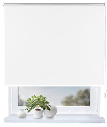 Rollmayer Thermorollo nach maß, 5 Farben, Höhe 50-149 cm, Breite: 131-160cm, Schrauben, mit Bohren, Seitenzugrollo & Thermo Rollo für Fenster und Tür