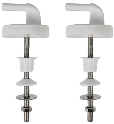 Fanmitrk Toilet Seat Fittings Parts,Plastic Fixing Kit Replacements,for Duroplast Seats Use