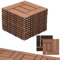 Randaco WPC Terrassenfliesen, 30x30cm WPC Fliesen 44er Set für 4 m², Balkonfliesen Klicksystem, Bodenbelag für Balkon & Terrasse, Terrassendielen Wetterfest mit Drainage, Braun