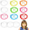 Strohgläser,Neuheit Brille Flexible Mehrfarbige Strohhalme, für Party, Jahrestreffen, Geburtstag，Familienfeiern，Strohhalm Brille Mehrweg,12 Stück.