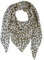 Dreieckschal für Damen in Musselin-Qualität, hochwertiger Motiv-Druck, Sommer-Halstuch - Made in Italy (Beige-Leoparden)
