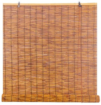 Generic Bambusrollo Outdoor Bambus Rollo Sonnenschutz Jalousien Atmungsaktiv Raffrollo Für Den Hofgarten Balkon Innen- Und Außenbereich Brown