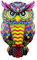 GIEEU Metal Owl Wall Decor,Owl Wall Art Decor,Colorful Hanging Decor for Garden,Patio,Porch,Door