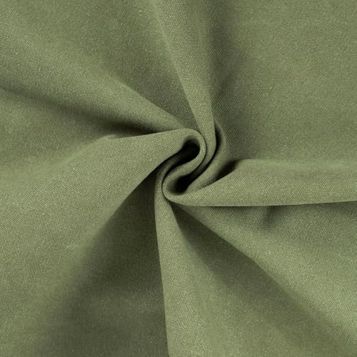 Canvas Stoff gewachst – Schwerer Waxed Canvas 480 g/m²- Vintage-Look, wasserabweisend, robust – Ideal für Taschen, Schürzen, Outdoor & DIY-Projekte - Meterware ab 50cm (army)