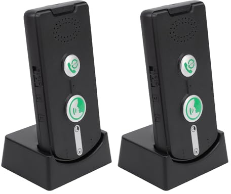 Vikye Interphone sans Fil à 2 Voies, Système D'Interphone à Domicile à Longue Portée avec 5 Niveaux de Volume Réglables, IP54 Interphone de Voix étanche pour la Maison en Chambre
