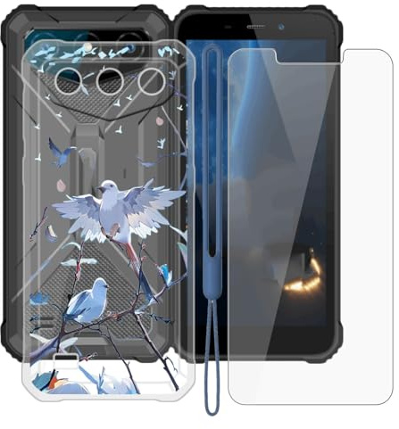 KJYFOANI Hülle für Oukitel G3 (6.00) Handyhülle mit 1 Stück Gehärtetem Glas Displayschutz, Transparent Weiche Silikon TPU Case Stoßfeste Kratzfeste für -Selbst