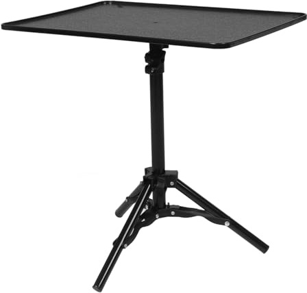 Compact Adjustable Projector Stand with Tripod Bracket and Tray for Laptop and Camera Space-Saving Robust Desktop and Bedside Holder for Small Footprint and Stable Support