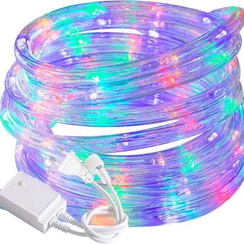 LOGT LED Lichterschlauch Außen und Innen Lichterkette Lichtschlauch Bunt Aussenlampe LED Schlauch IP65 Wasserdicht Lichtschlauch Streifen Light Deko Innenlampe für Garten, Terrasse, Party,5m