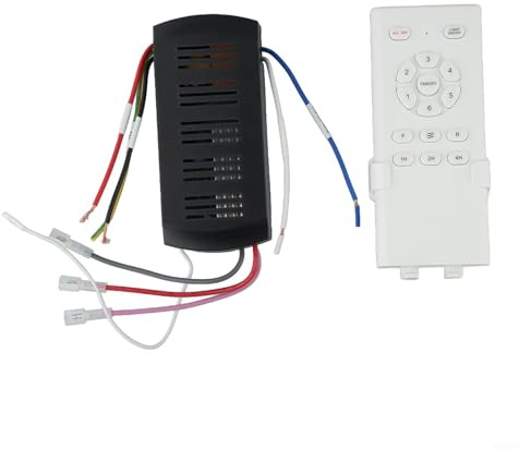Kit remoto de ventilador de techo, 6 velocidades y control de luz, inversor montado en la pared con receptor, no requiere Wi-Fi, interruptor inalámbrico de repuesto para ventiladores de techo