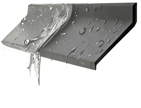 Desviador de Lluvia Autoadhesivo, Cinta de Sellado Meteorológico de Goma for Puerta, Tira Barrera Impermeable for Alféizar for Patio, Porche y Alféizares de Ventana(0.5m/19.6in)