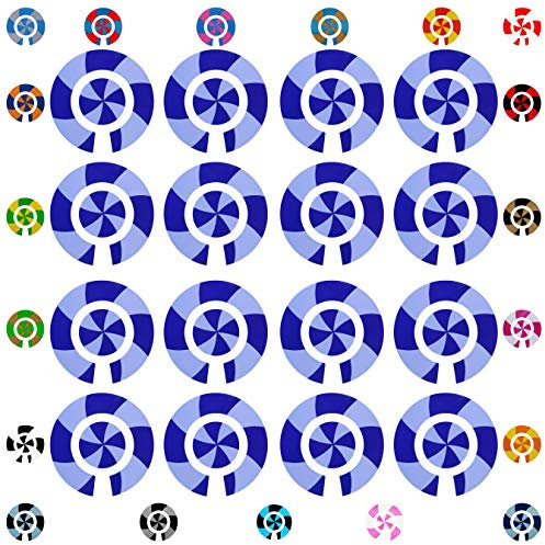Acclaim Lawn Bowls Identification Stickers Markers Standard 5.5 cm Diameter 4 Full Sets of 4 Self Adhesive Spiral Two Colour (Purple/Lilac)