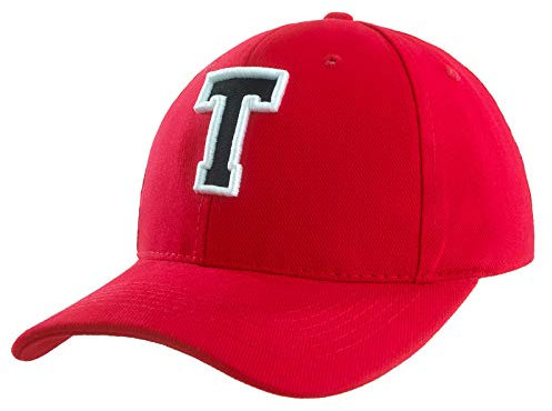 Baseballkappe 3D-Stickerei Lässige Baumwolle Alphabet A-Z Red Caps Schwarz Brief Snap Back Hut Hüte Unisex Jungen Mädchen Cap Baseball ROT Hut Kinder - T