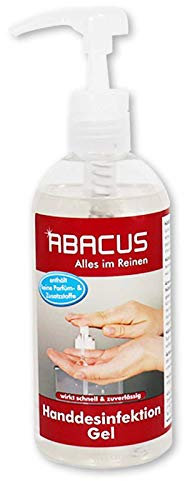ABACUS® Handdesinfektion Gel, Desinfektionsgel, Handdesinfektion, Desinfektion, Desinfektiongel, Gel in Spenderflasche, Schnelldesinfektion – Handdesinfektion Gel 500 ml (4018)