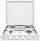 INFINITON | Cocina de Gas Portatil GGP-4F | 50cm de Ancho | Hornillo a Gas | Quemadores desmontables | 4 Fuegos | Portatil | Apoyo antideslizante | Color Blanco