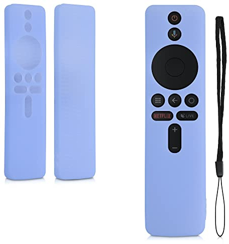 kwmobile Hülle Fernbedienung kompatibel mit Xiaomi Mi Box S Hülle - Silikon Case für TV Zubehör in Hellblau