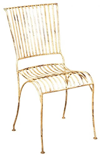 Biscottini Gartenstühle aus Schmiedeeisen 85 x 40 x 50 cm – Vintage-Stühle für den Außenbereich – Möbel für Garten und Terrasse – Stuhl Schmiedeeisen Rustikal