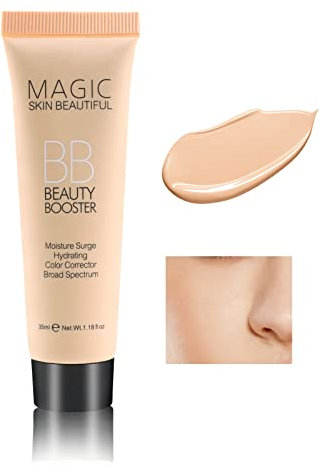 Boobeen Hydrating BB Cream, Full-Coverage Foundation&Concealer, Color Correcting Cream, Tinted Moisturizer BB Cream für alle Hauttypen - gleicht den Hautton aus (Elfenbein)