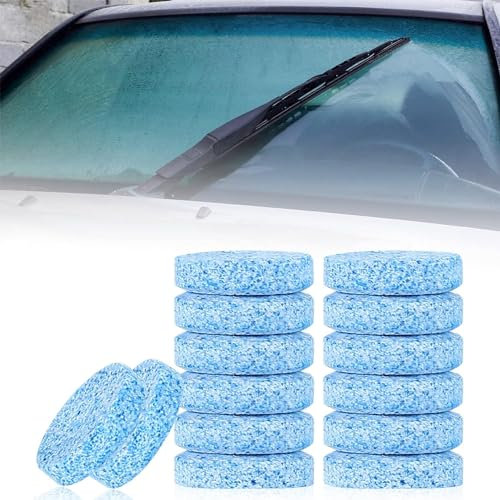 120 Stk Auto Glasreiniger Scheibenreiniger, Windschutzscheiben Reiniger Tabs, Glasreiniger Brausetabletten zum Auto Windschutzscheibe