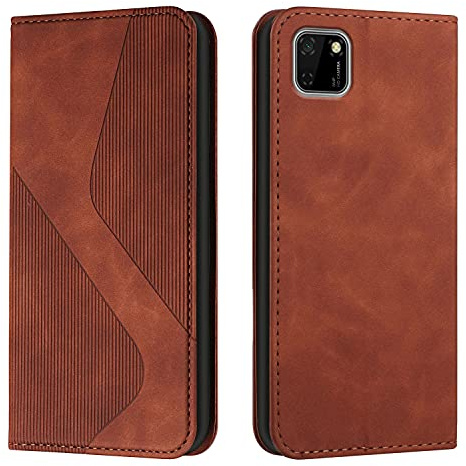 Mo-Somnus Kompatibel mit Huawei Y5P 2020/Honor 9S Hülle, Magnet PU Leder Flip Wallet Case Tasche Handyhülle, Schutzhülle Huawei Y5P 2020/Honor 9S Brieftasche Klapphülle mit [Kartenfächer] (Braun)