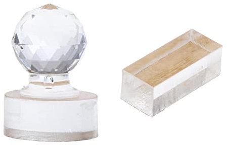 Oshhni 2 Glaspuderpresse Stempel Lidschatten Rouge Werkzeug Siegellack Siegelstempel