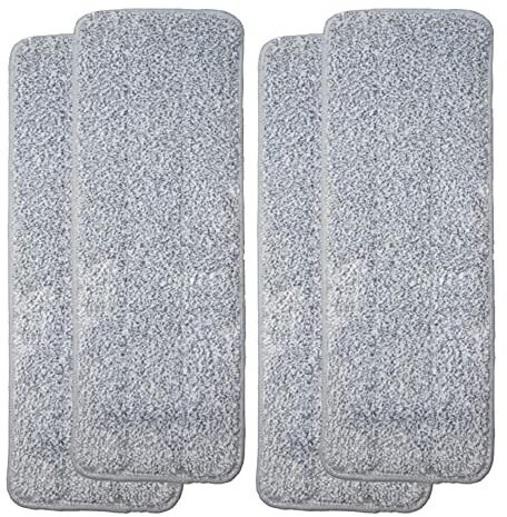 Lot de 4 Lingettes Microfibre pour Balai Serpillière Mop Compact Malin – Kit Complet de Nettoyage (Lot de 4 lingettes) Rouge