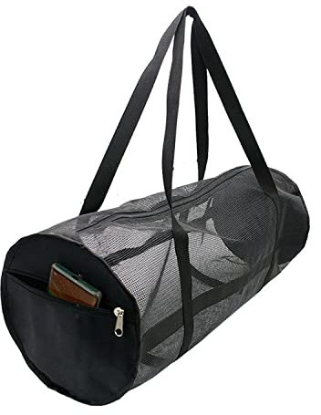 XINCHIA Extra Large Mesh Sports Duffle Bag for Diving Swimming Tubular Football Basketball Volleyball Beach Net Storage Carry Heavy Duty Net Ball Holdall Fitness Bag with Straps Workout Gym Training
