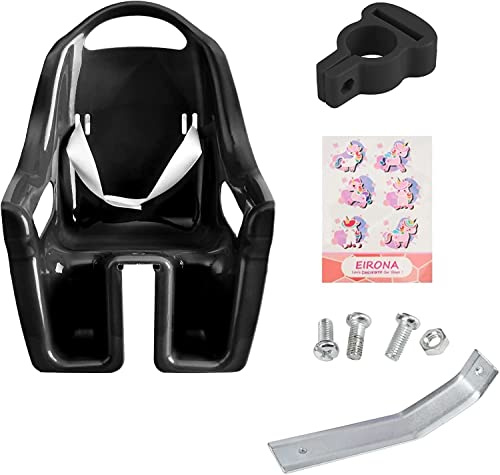 EIRONA Doll Bike Seat for Girls – Bicycle Doll Chair for 12–20 Inch Kids Bikes, Compatible with American Girl, Black