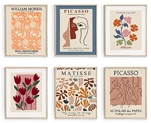 Habseligkeit Wandkunstdrucke, abstrakte Meister-Wandkunst, Ausstellungsposter, Vintage-Kunst, Boho-Kunstdrucke, Retro-Raumdekoration, Valentinstagsgeschenk, Poster (20,3 x 25,4 cm, ungerahmt