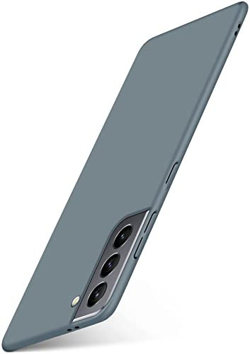 moex Alpha Case für Samsung Galaxy S21 Hülle Ultra Dünn, Schutzhülle mit erhöhtem Kameraschutz, Slim Cover Hardcase Backcover, Dünnste Handyhülle Minimalistisch, Matt Taupe