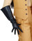 DooWay Mode Lange Kostüm Handschuhe Schwarz Touchscreen Echt Leder Puff Lose Unisex Halloween Cosplay Party Handschuhe, Schwarz - echtes Leder, 85