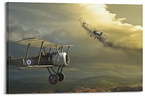 ZENGYL Luftfahrt-Kämpfer-Poster, Seife mit Kamel-Kämpfer, dekoratives Gemälde, Leinwand, Wandposter und Kunstbild, modernes Familien-Schlafzimmer, 60 x 90 cm