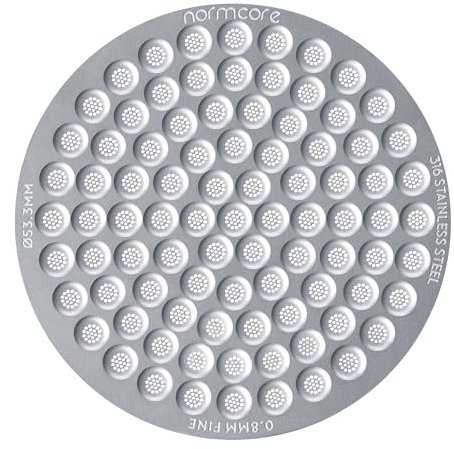 Normcore Écran de rondelle de 53,3 mm, épaisseur 0,8 mm, filtre en métal réutilisable pour panier porte-filtre Breville Sage 54 mm, acier inoxydable 316