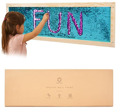 Autismus und Anti Stress Sensorik Spielzeug für Kinder mit Autismus und ADHS – das Sequin Fabric Sensory Board mit umklappbaren Pailletten für Autisten | Sensory Wall Matte aus Pailettenstoff