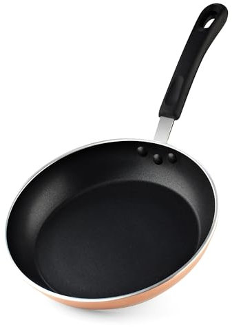 Cook N Home Nonstick Frying Pan Skillet, 9.5-Inch Sauté Fry Pan Omelet Egg Pan induction cookware, Copper, 02623