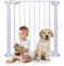 Mobiclinic® Kids, Barrera de Seguridad niños y Mascotas, Raily, Cierre automático, Doble Apertura, 75-82 cm Ancho, Montaje a presión sin Agujeros, para escaleras Puertas, con una Mano