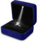 DELALO® Ring Box mit LED Licht - Ringschachtel Ring Samt - Ringschatulle mit LED-Beleuchtung - Für Verlobung, Antrag, Hochzeit (Blau)