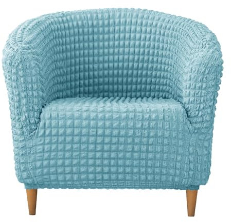 XHDZSW Wannenstuhl Bezug | Club Chair Stretch Sesselhusse | Sesselschoner Elastisch Sesselüberwurf | Sofabezug | Cocktailsessel Hussen Couch Überwurf Sesselbezug (Blau)