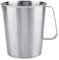Lybunair 2L Edelstahl Milchkännchen mit Messung Mark, Handheld Kaffee Creamer Milchkännchen, Edelstahl Messbecher mit Griff für Cappuccino Espresso Barista