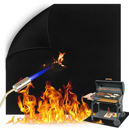LPZMPZ Manta Alfombra Ignifuga de Protección de Soldadura Base Tapetes Ignífuga Resistente Antiincendios Reutilizable Antifuego Apagafuegos Fuego para Cocina Chimenea Barbacoa