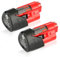 2 Pack Waitley 12V 3A Replacement Battery Compatible with Milwaukee M12 Power Tools