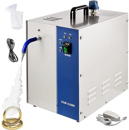 Limpiador a Vapor Para Joyas De 2L, Limpiador a Vapor De Alta Presión De 1300W, Temperatura De Vapor De 135 ° C, Lavadora Eléctrica Comercial Para Gemas, Para Joyerías
