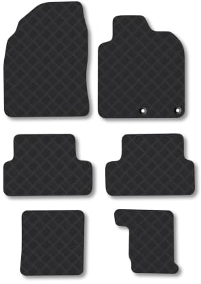 Nissan Qashqai +2 (2007-2014) 3mm Rubber Car Mats | Tailored Fit Durable Floor Mats Full Coverage Protection Waterproof Accessories Easy Clean Anti Slip Made in the UK