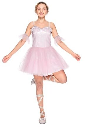 EraSpooky Robe Tutu de Ballet Rose pour Femmes – Parfaite pour les Soirées à Thème, Spectacles de Danse et Halloween