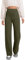 Glacspyg Weite Hose Damen Hohe Taille Sporthose Knopf Gerade Hosen mit Taschen Elastische Freizeithose Olivgrün M