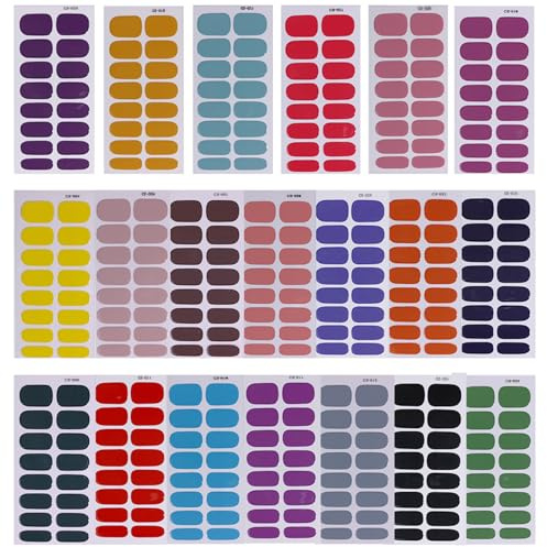 GMBYLBY Nails Art Stickers Waterproof Polish Stickers Solid Color Sticker Polish Strips Full Wraps