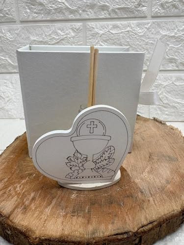 Kit 6 PezziBomboniera Profumatore Diffusore Cuore Comunione Calice uva Con Box