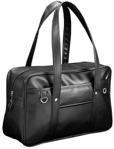 Japanische Schultasche große Kapazität PU Leder Japanische Tasche mit mehrfacher Tasche Reißverschlussschule Handtasche mit Kopfhörer-Kabelloch tragbare Umhängetasche Kawaii Handtasche für Mädchen, o