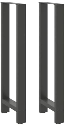 vidaXL Bartischbeine Anthrazit 2 STK. 50x(110-111) cm Stahl