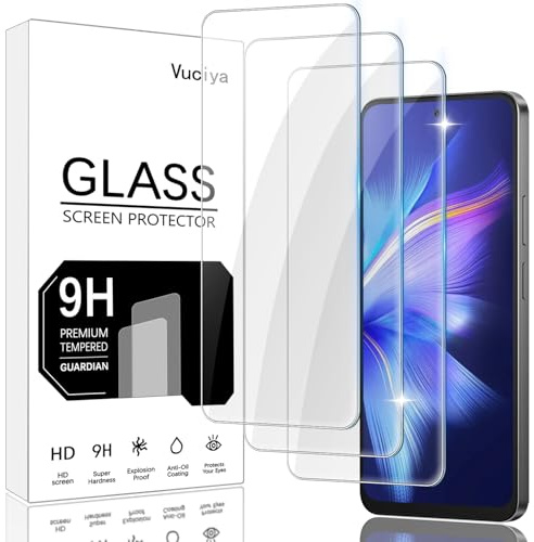 Vuciya Pack of 3 Screen Protector kompatibel mit Blackview Shark 9 5G panzerglas,9H Härte Schutzfolie,Anti-Kratzen,Anti-Bläschen,HD Clear Film,for BV Shark 9